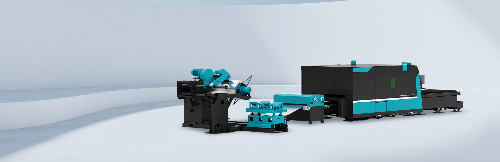 Fiber Laser Cutting Machine with Coiler and Leveling System